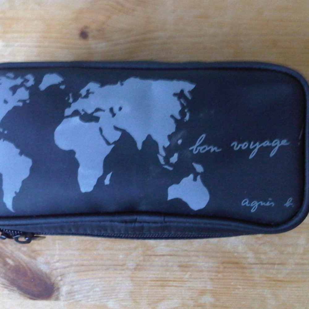 -NEW Cathay pacific in flight amenity kit box type new cosmetic bag for male